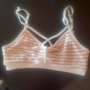 Bombshell white mesh sports bra